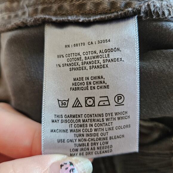 Chino by Anthropologie Gray Relaxed Embroidered Tuxedo Stripe Pants Women's 30 - Picture 10 of 13